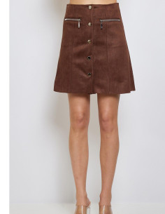 FALDA MINI ANTELINA MARRON