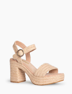 SANDALIA CORINA TACON RAFIA...