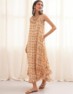 VESTIDO TIRANTES CAMEL NKN...