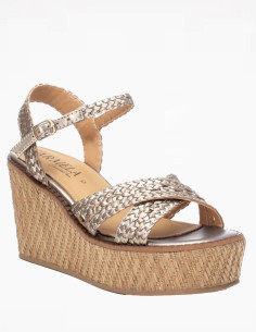 SANDALIA CUÑA TIRAS...