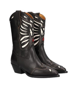 Bota western negro bicolor...