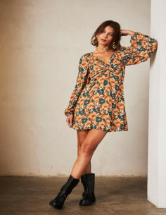 Vestido corto estampado NÜD...