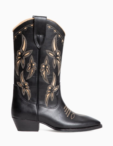 Botas cowboy dibujo CORINA M4751 negro