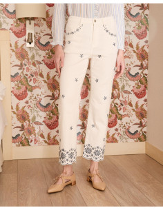 Vaquero Bordado Marino Bea