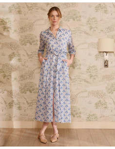 Vestido camisero denim...