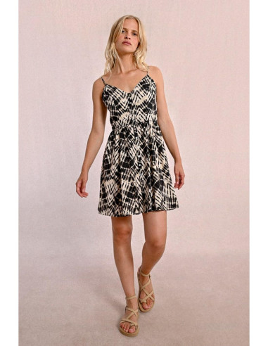 Vestido corto de estampado con...