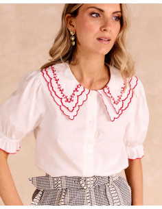 Camisa Cuello Bordado Elama