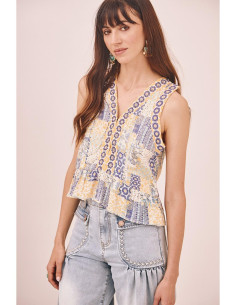 Top patcwork sin mangas NÜD