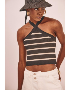 Top halter rayas NKN