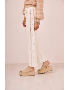 Jeans rectos bordados NÜD