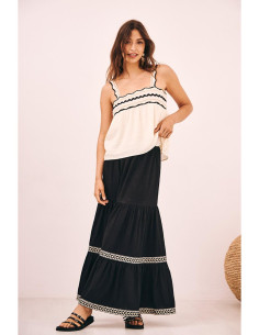 Falda larga volantes NKN