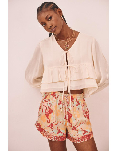 Blusa lazos volantes NKN