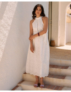Vestido Halter Bordado Ayla