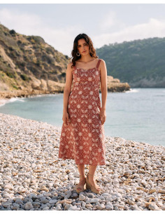 Vestido Largo Bordado Mel