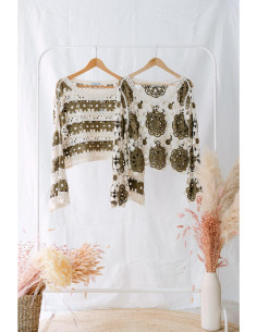 Jersey calado mandalas...