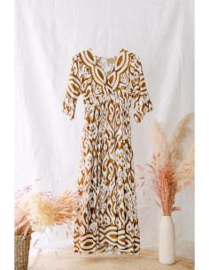 Vestido largo estampado...