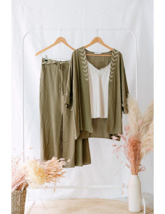 Falda midi cinto MARTINA &...