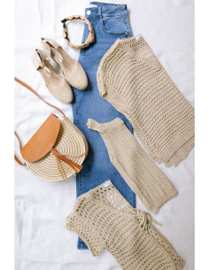 Pantalón recto denim...