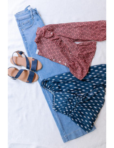 Pantalón denim recto...