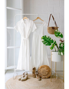 Vestido midi batista...