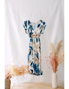 Vestido largo cruzado...