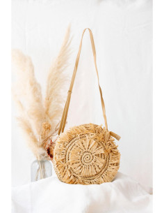 Bolso sol rafia camel...