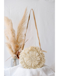 Bolso sol rafia beige...