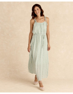 Vestido Largo Bordado Zama