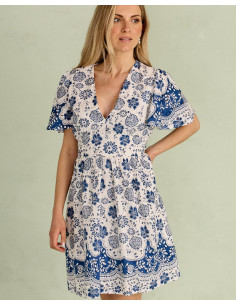 Vestido Corto Flores Milia