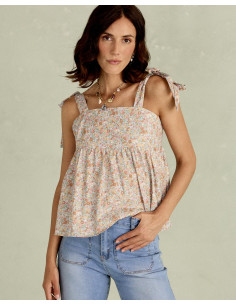 Top Floral Lazado Sela
