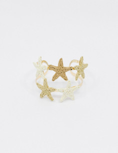 Brazalete estrellas rafia...