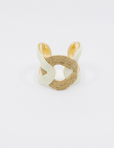 Brazalete circulos rafia MARTINA & PIPA