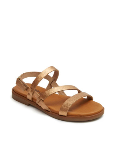 Sandalia piel tiras cobre HEE SHOES