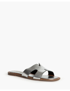 Sandalia plana plata Corina