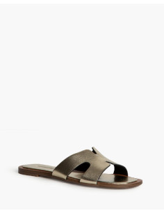 Sandalia plana oro Corina