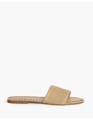 Sandalia plana beige Corina