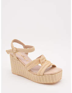 Cuña alta beige Azarey