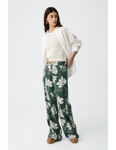 Pantalón fluido verde Tiffosi