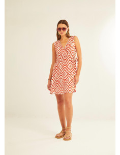 Vestido corto rojo Xantik