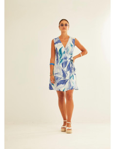 Vestido corto azul Xantik