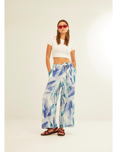 Pantalón fluido azul Xantik