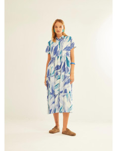 Vestido largo azul Xantik