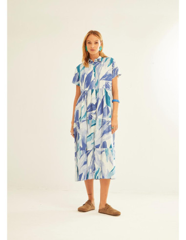 Vestido largo azul Xantik