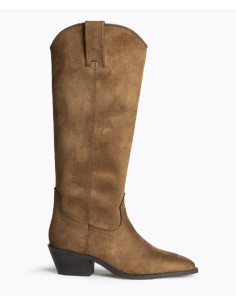 Bota alta tejana camel CORINA