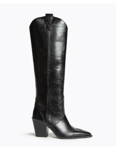Bota alta tejana negro CORINA