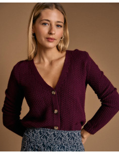 Cardigan Berenjena Gimone