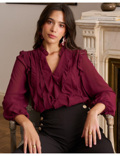 Blusa Gasa Volantes Angle