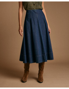 Falda Midi Denim Bertille