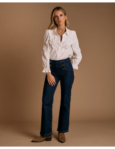 Camisa Bordado Blanca