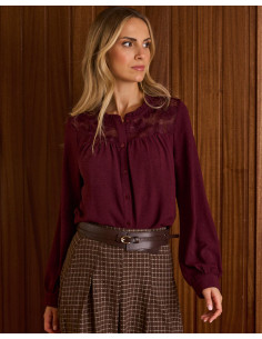 Camisa Encaje Flores Ruby